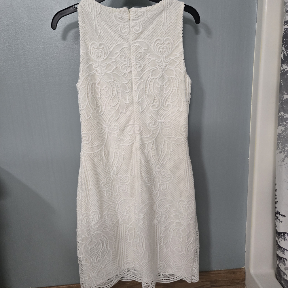 Ralph Lauren Ivory Lace Mini Dress - Picture 2 of 3